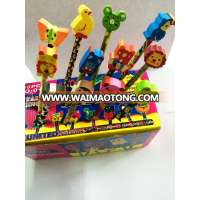 018 box pencil top eraser,animal cartoon promotional novety eraser