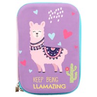 Licheng BX559 Llama Pencil Case, Student Cartoon Design Pencil Box with Compartments