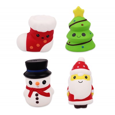 Licheng PU1915 Foam Squishy, Kawaii Christmas Squishy Toy Set