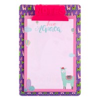 Licheng LW7705 Cute Clipboard, Custom Printed Alpaca Design Paper Clipboard