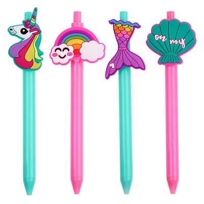 Licheng BP3639 Cute Ballpoint Pen, Custom Funny Cartoon Unicorn Character Ball Pen Promotional