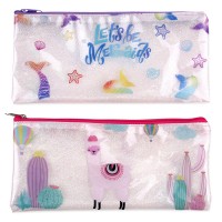 Licheng BX550 Pencil-Case, Cheap Custom Clear Alpaca Printed Pencil Case