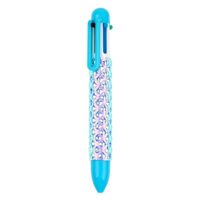 Licheng BP9601K Luxury Ballpoint Pen, Multi-color 6 in 1 Iridescent Magic Color Changing Leather Pen