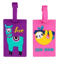 Licheng RU132 Luggage Travel Tag, Reusable Personalized Cartoon Animal Luggage Tag